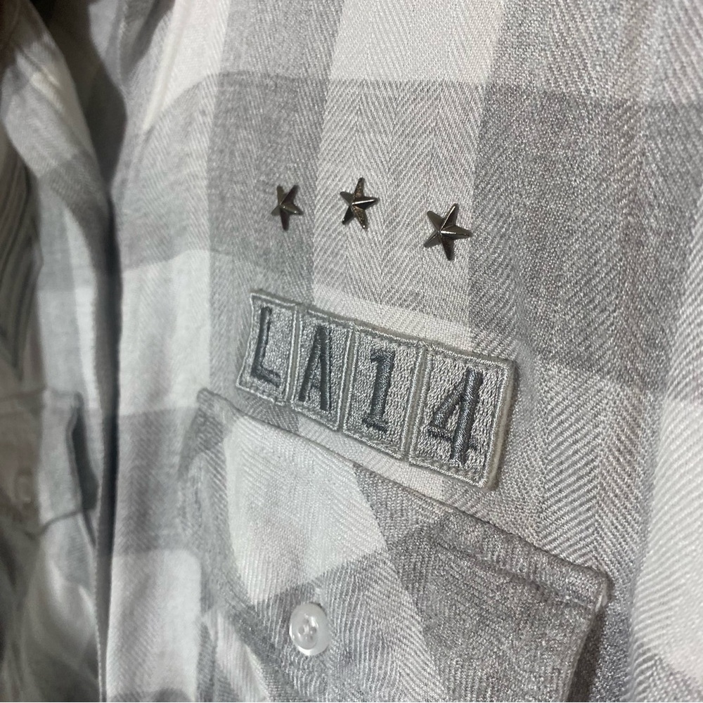 Rails Pepper Military Plaid Shirt Size XS Rayon Button Down Flannel Top - Picture 8 of 9